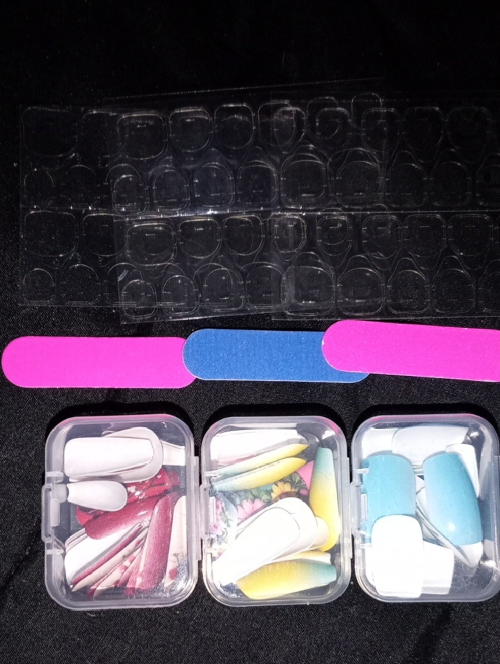 Colorful Press-On Nail Kit with Files